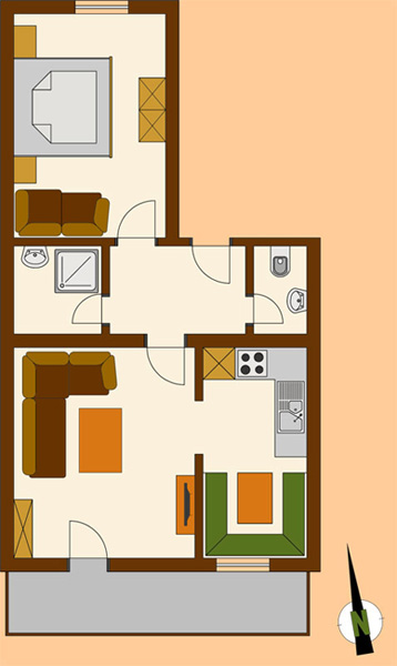 Ferienwohnung 2 - Venetblick - Grundriss